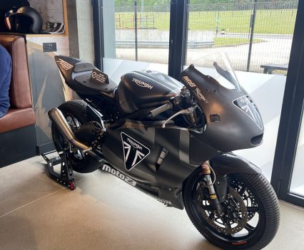Moto2 machine powered by the Triumph engine.