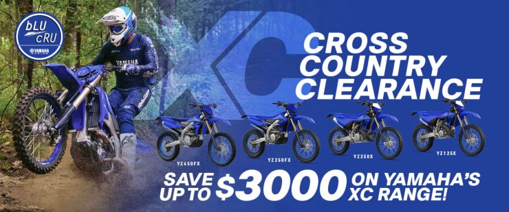 The range of XC models includes YZ125X and YZ250X two-strokes and YZ250FX and YZ450FX fourstrokes.