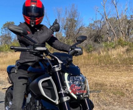 Kaori Asakami had a ride on the Diavel and loved it.