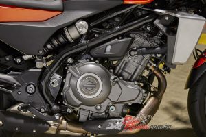 Parallel twin-cylinder engine.