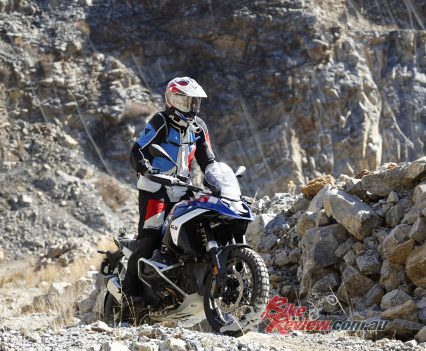 "The tank dimensions allow for a good bit of lower-body steering, and I can really feel what's happening through those massive pegs."