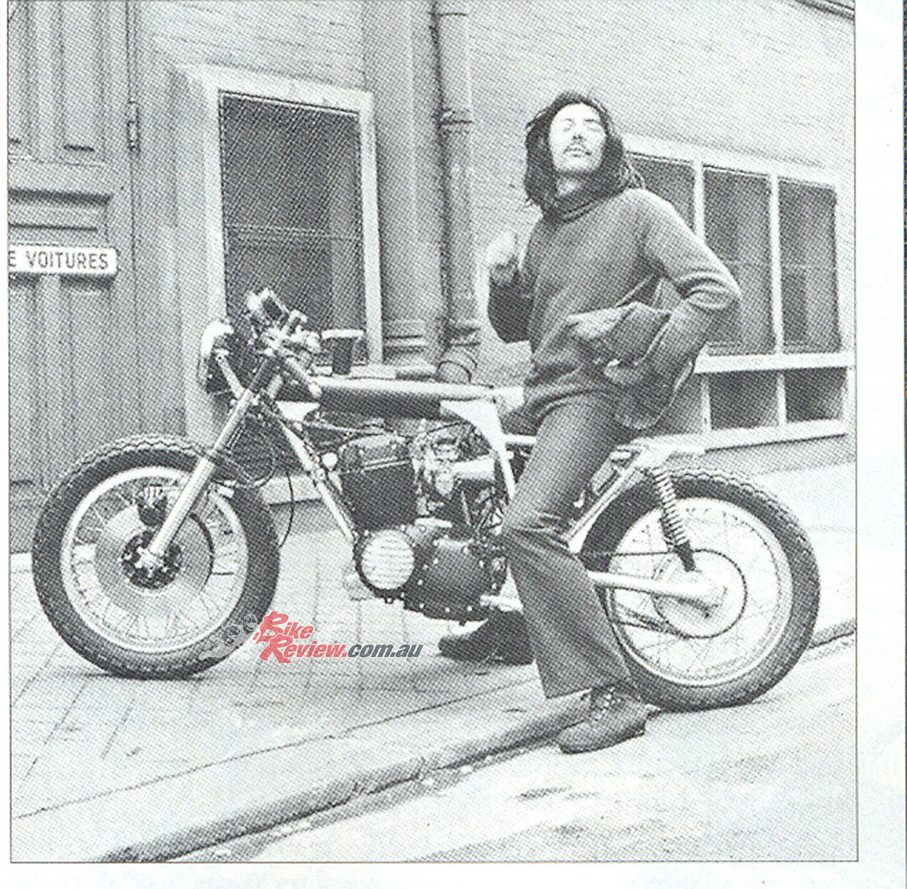 Georges Martin with the original Honda powered Moto Martin...