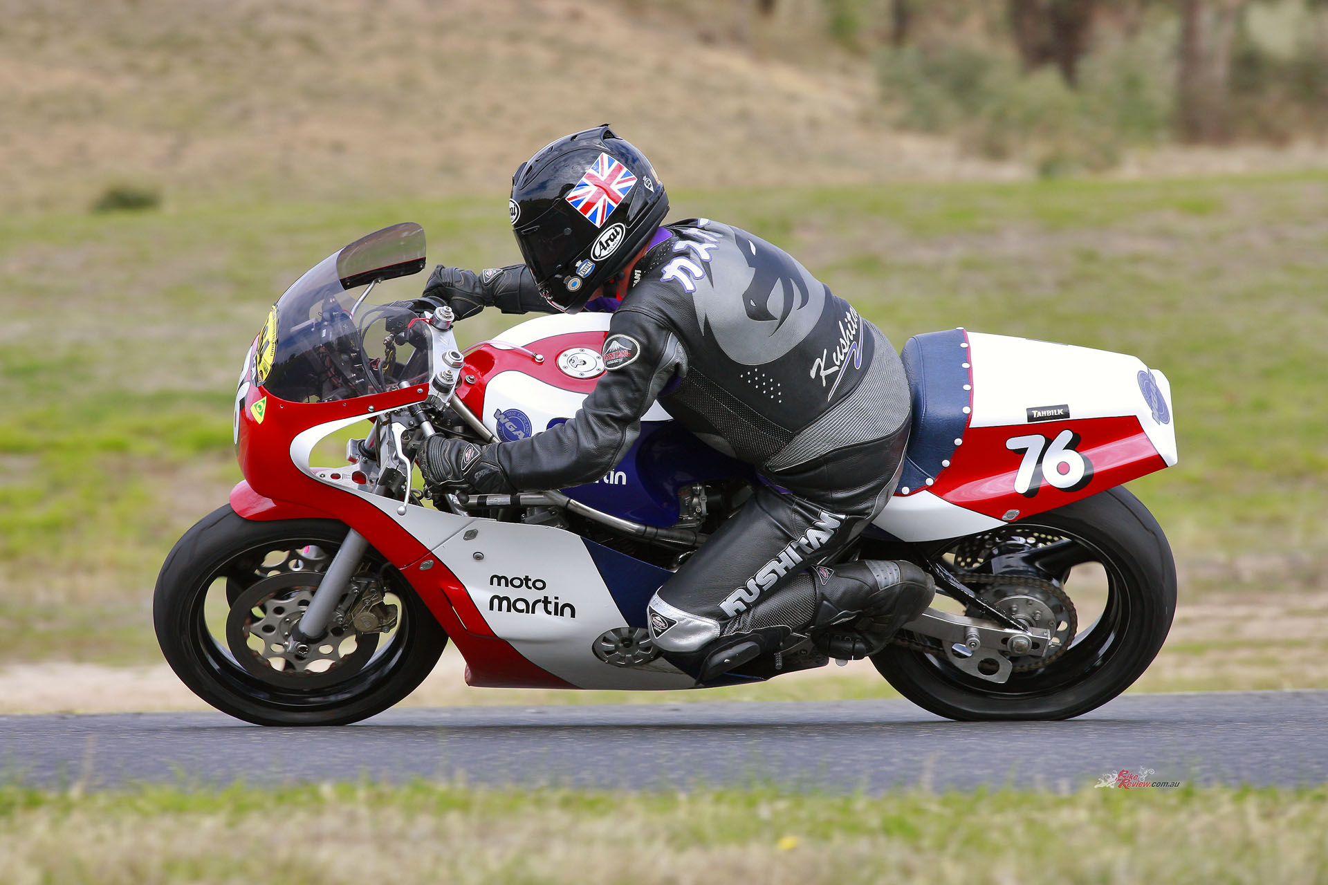 The chance to ride the Moto Martin Suzuki came at MA’s annual Broadford Bike Bonanza on the tight 2.16km track.