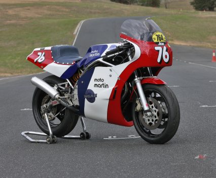 Webster used his decades of Superbike racing to set up the Moto Martin's suspension immaculately.