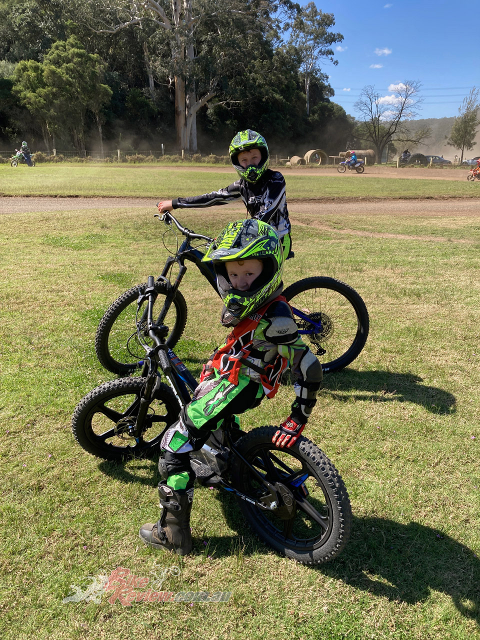 My oldest boy is 12, and has been riding the YDX Moro07, Torrot MX2, his KTM two-stroke a lot lately, but always wanted the 20eDRIVE, as he found it so much fun to hoon around on.