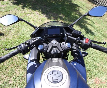 GIXXER SF 250 rider view.