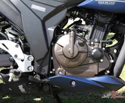 Suzuki GIXXER SF 250 engine, right side.