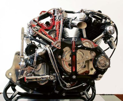 Vincent Black Shadow Cutaway Engine.