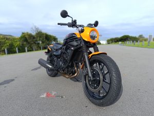 You get LED lights front and back, with the front being very bright and great for night riding.