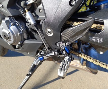 Adjustable rearsets and gearlever.