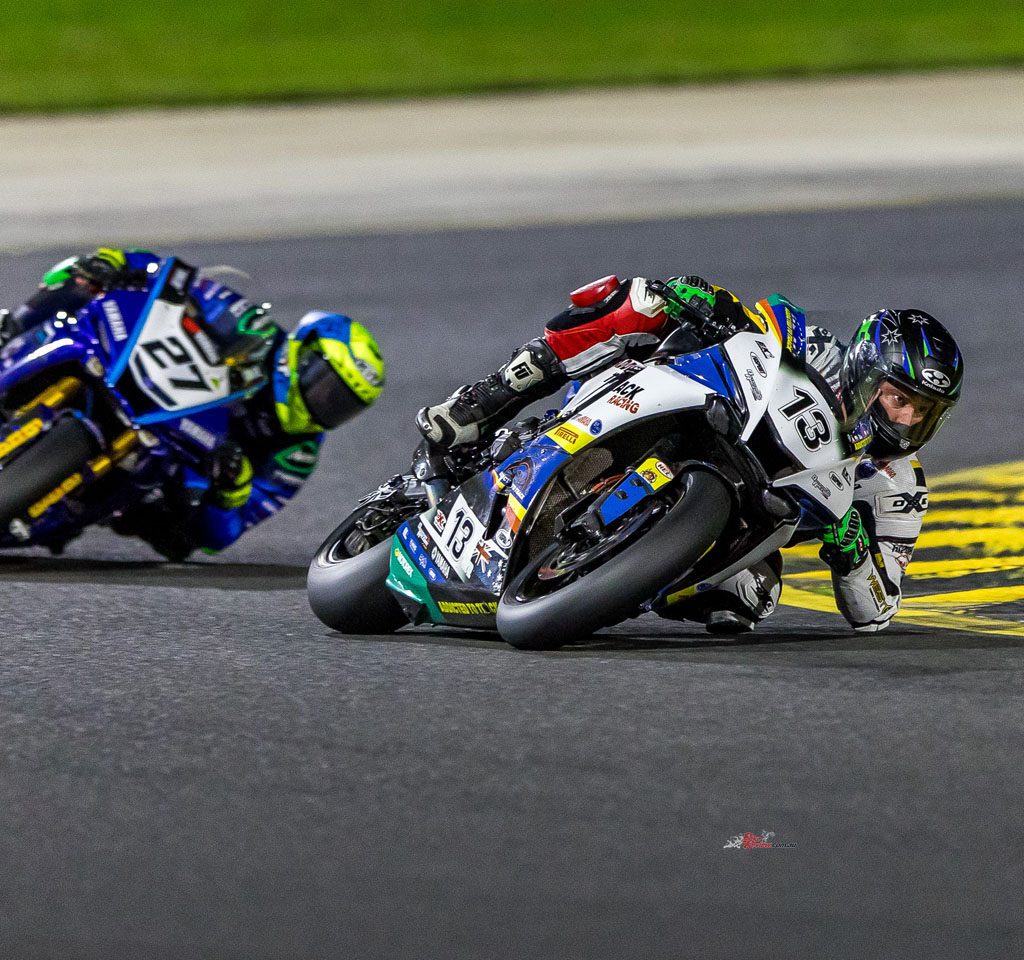 Anthony West in action at SMSP ASBK Round two. Pic: Pit Lane aStudio.