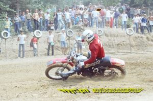 Italo Forni, the legendary Italian MX star in 1977 on the 125.