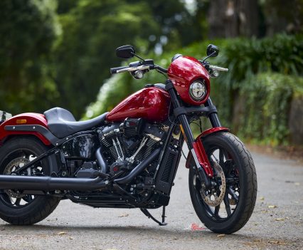 "With the updated Milwaukee-Eight 117 H.O. under the tank, sport mode engaged, the Low Rider ST growls and snaps".