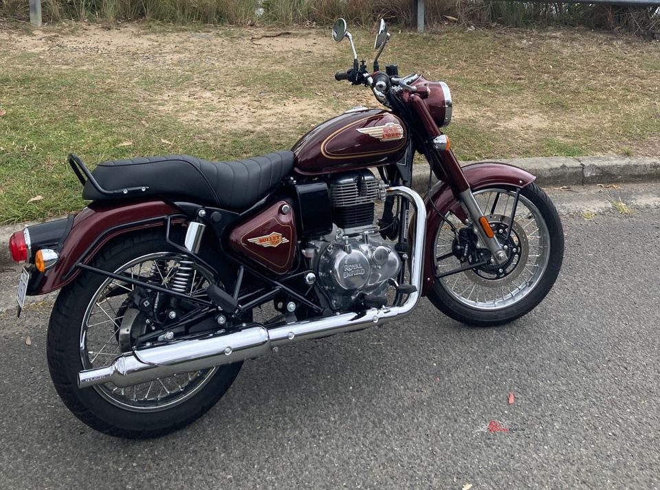 We tested the Maroon version and the Standard Black is the Editor's personal bike, his 50th B'day present! About time he slowed down, too...