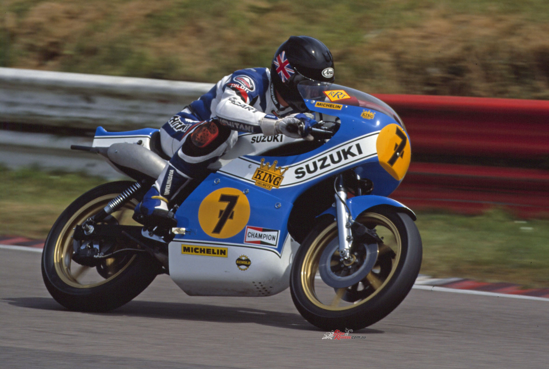 To begin with, the Suzuki is extremely easy to fire up, as befits a bike built in the push-start GP era, when I'm sure the XR14 riders would have been one of the first to hit the front.