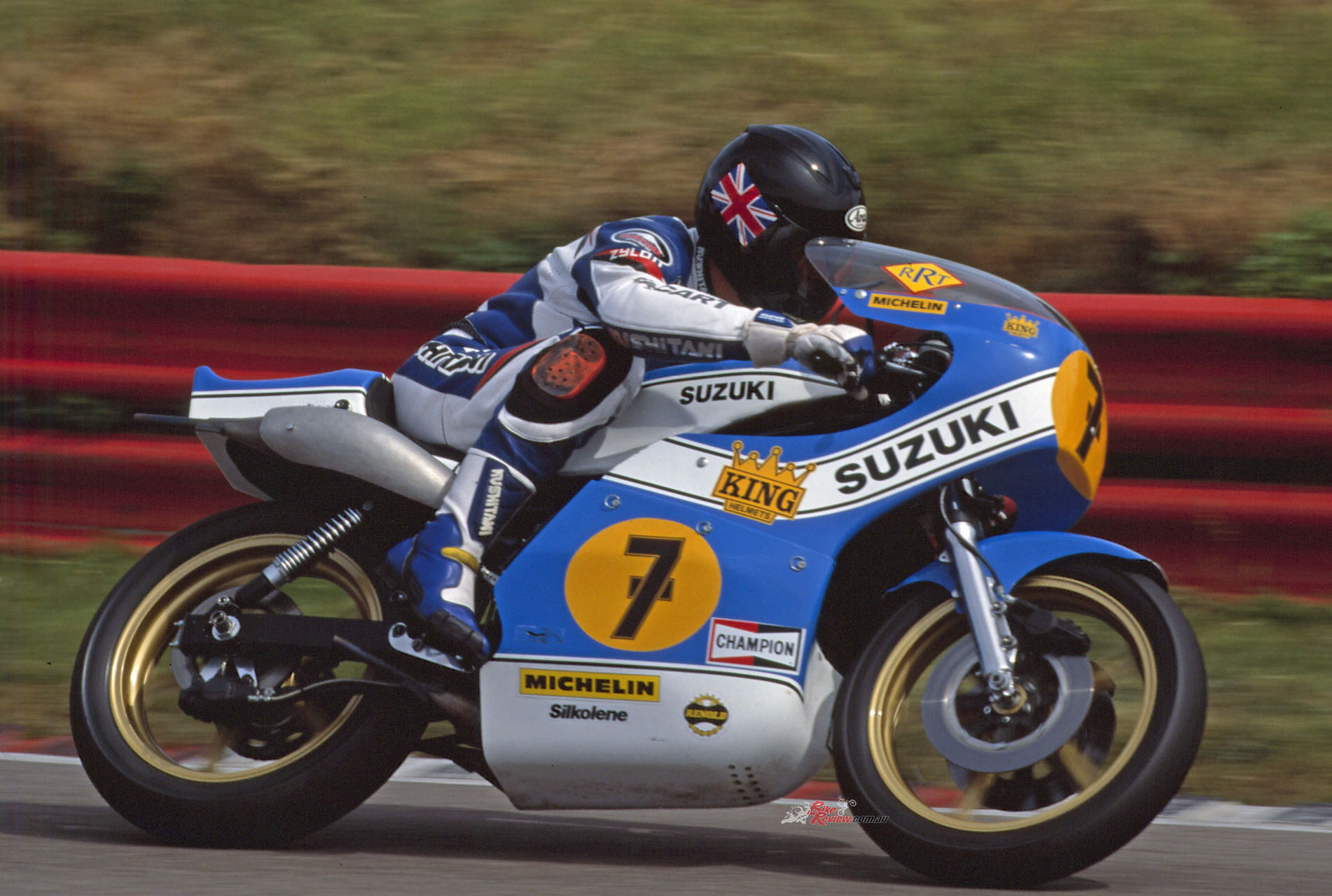 "It rockets out of a turn like the trio of Montlhéry chicanes with the front wheel pawing the air in third gear, with the raucous engine note rasping in your ear – earplugs are definitely a good thing when riding this bike!"