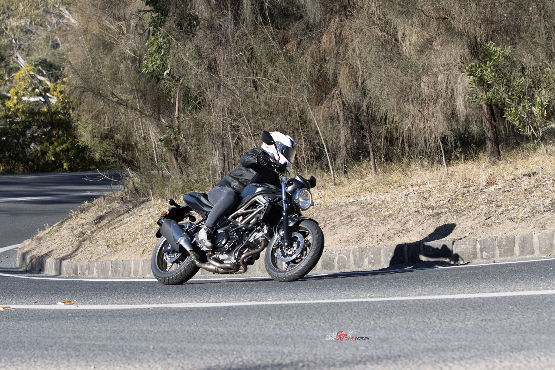 "That 645cc V-twin delivers its power in a linear, manageable yet engaging fashion, with just enough edge to the stifled note to remind you you’re riding a V-twin."