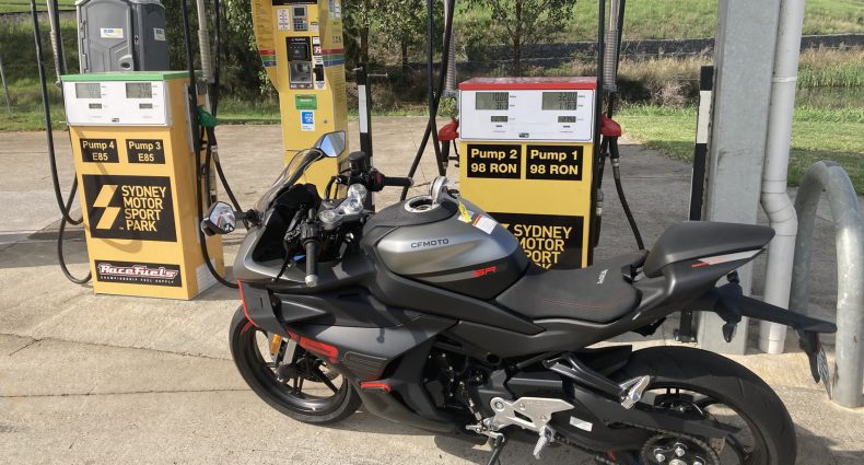 Fuel capacity is 14L, giving decent range on the road, though the bike was very thirsty on track. You’ll be filling up more often if you’re doing extended track sessions.