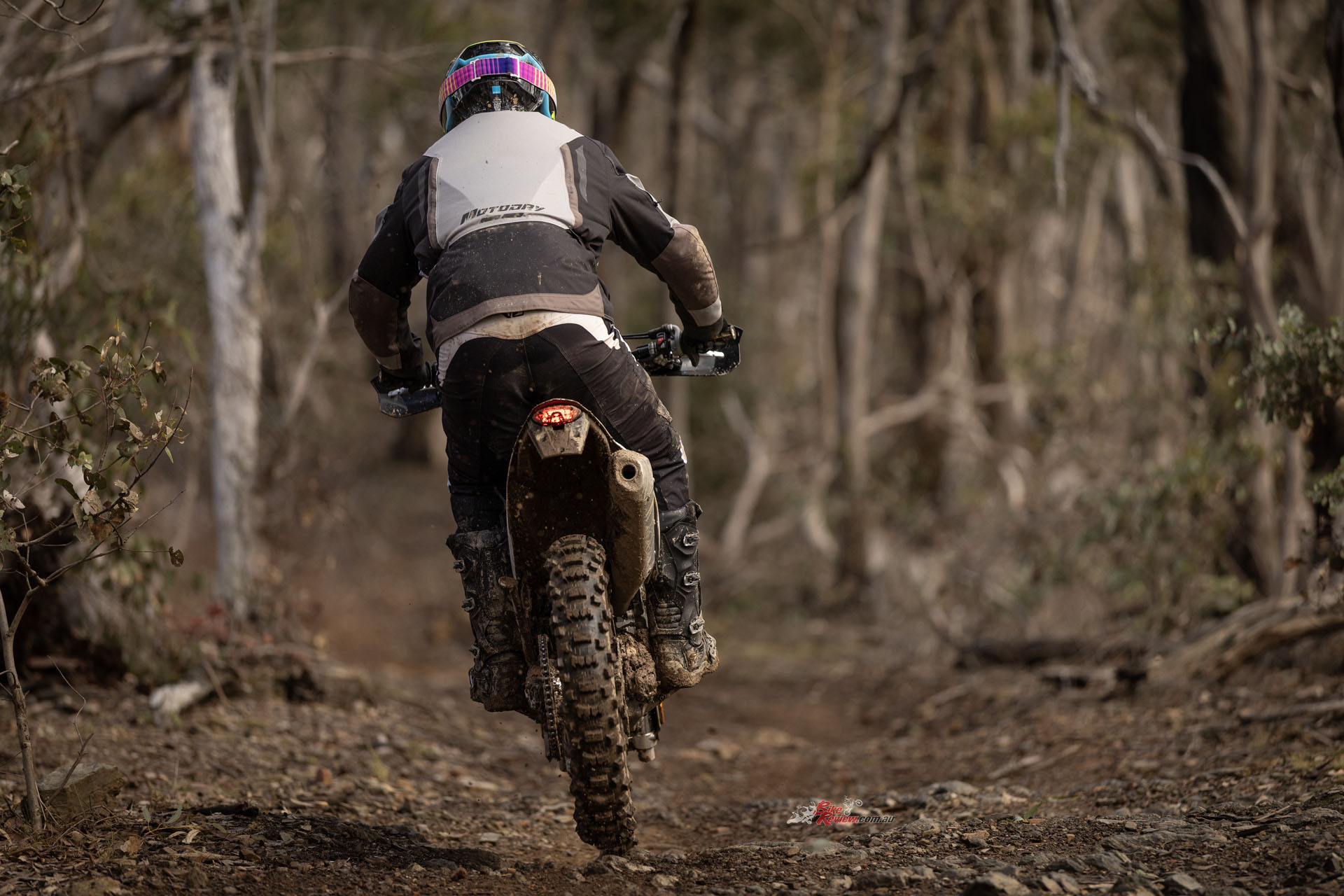 "The TF450-E has a side -resonator in the silencer for targeted noise reduction, which provides a deep exhaust note."