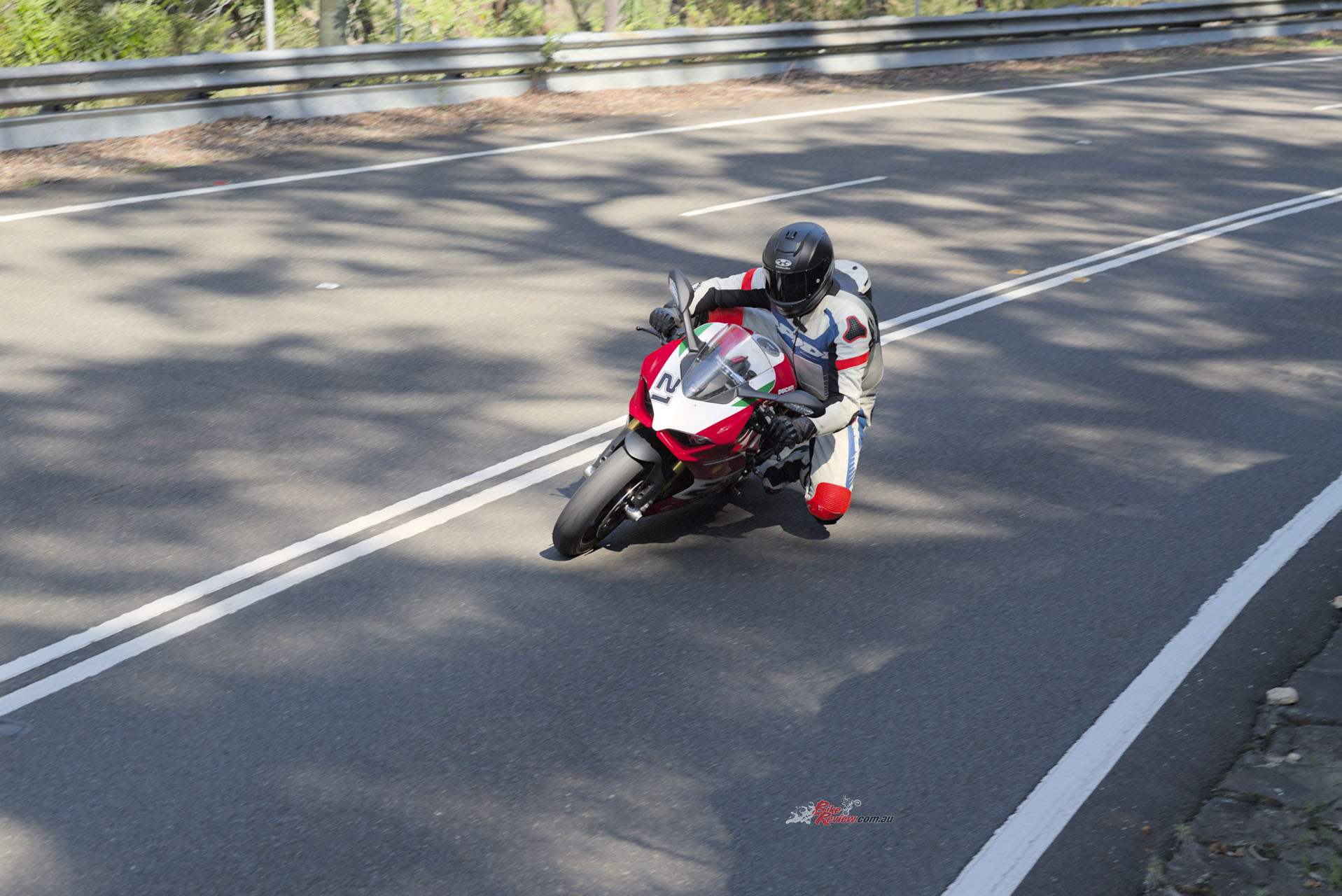 "The ergonomics are unchanged from the stock V2, that’s a good thing, with a riding position that’s aggressive enough for the track but humane on the road"...