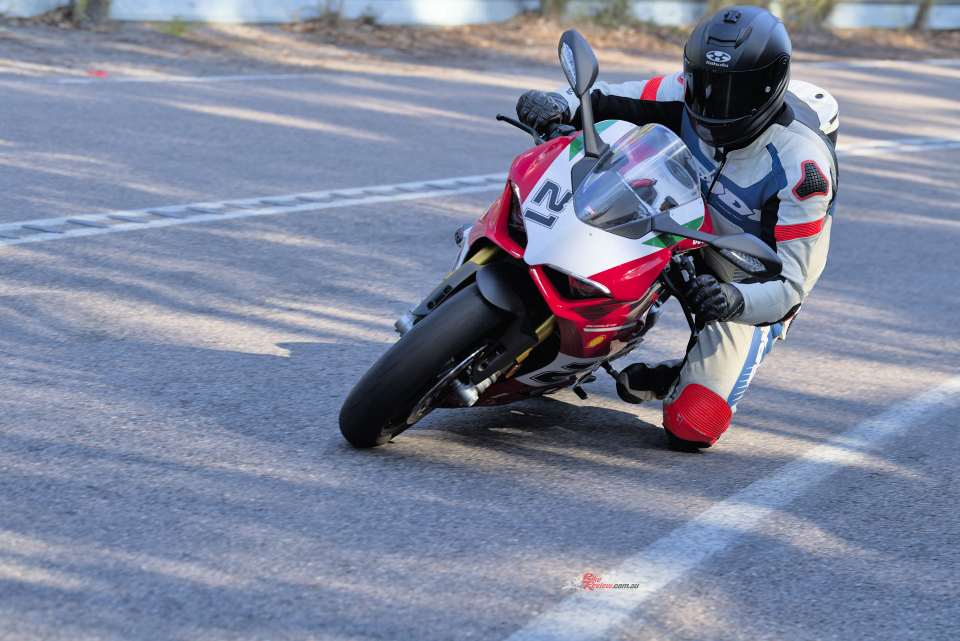 "This is a bike that loves to be leaned over, rewarding smooth, committed cornering"...