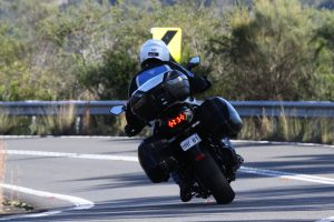 Comfort for touring and still fun in the twisties, with the luggage loaded up and a pillion, the suspension does need firming up quite a lot.