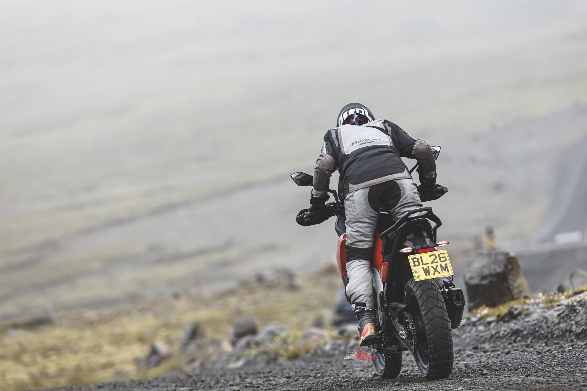 Bernie felt the rear tyre was either not up to the job or over inflated. He also noted that even with Enduro mode activated, traction control remained on, which interfered with control.
