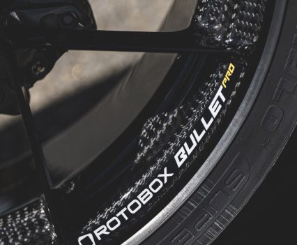 Rotobox carbon-fibre wheels reduce unsprung and rotating mass.