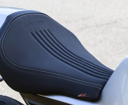 The sculpted seat balances support with room to move.