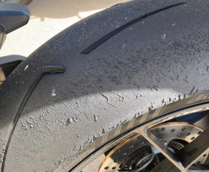 The Manx R proved remarkably kind to its rear tyre.