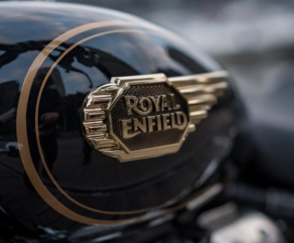 Gold tank detailing and vintage badging lean into the Bullet’s heritage.