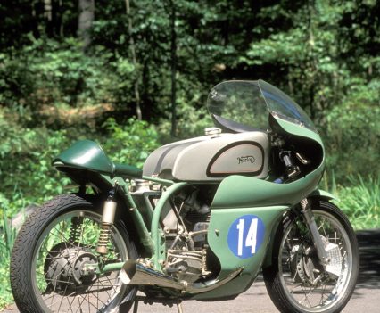 The Jakeman fairing debuted after Manx GP rules finally permitted streamlining.