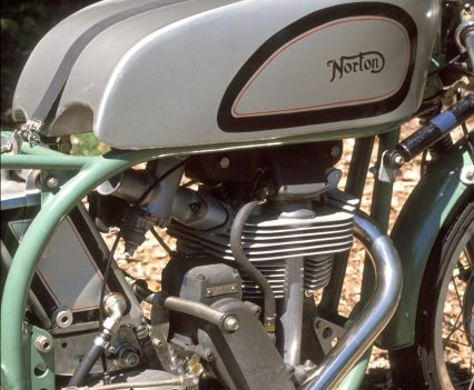The recessed ‘Sabrina’ tank let riders tuck completely behind the screen.