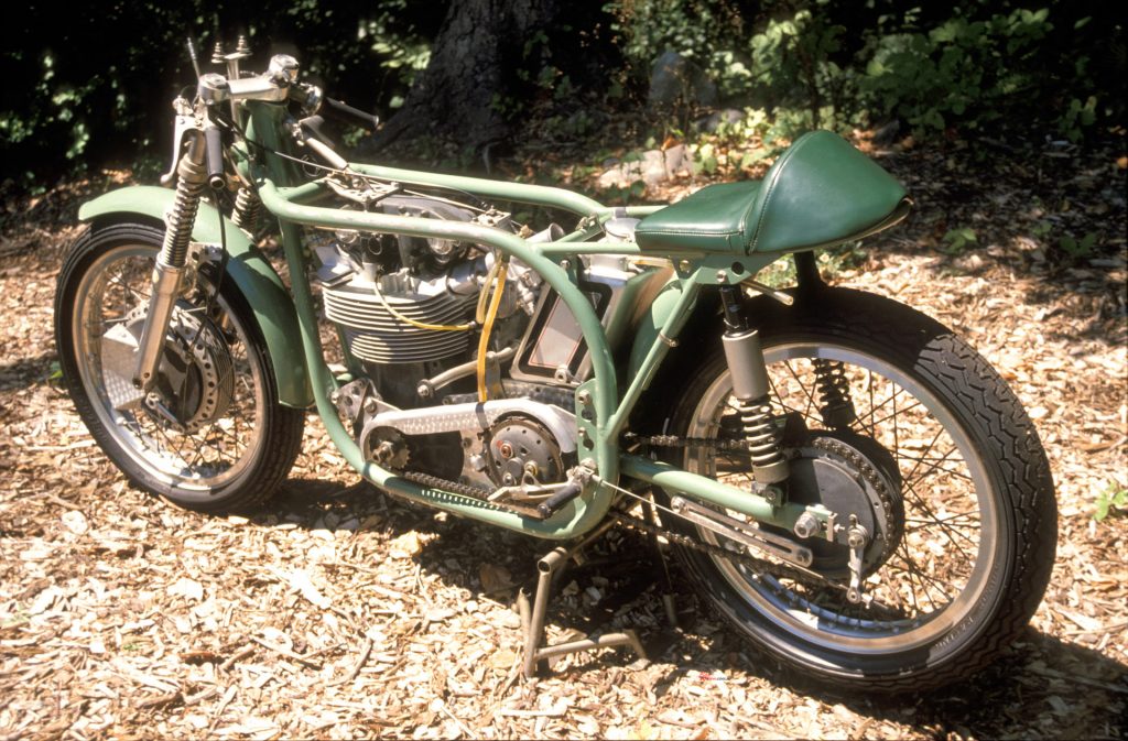 Beart drilled, trimmed and lightened almost every component on the motorcycle.