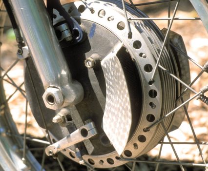 Drilled alloy adjusters caused problems when they slackened during the 1963 Manx GP.