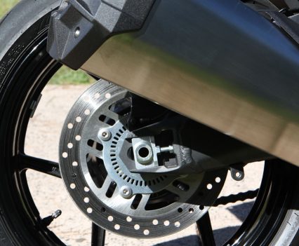 The polarising exhaust keeps the Z1100 compliant