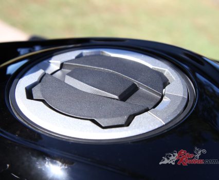 The 17-litre tank provides plenty of range between fuel stops.