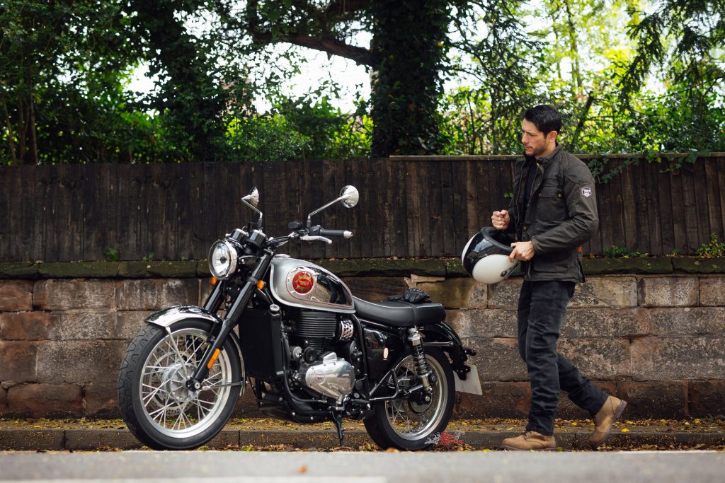 BSA’s apparel and riding gear complement the Gold Star’s modern-classic appeal.