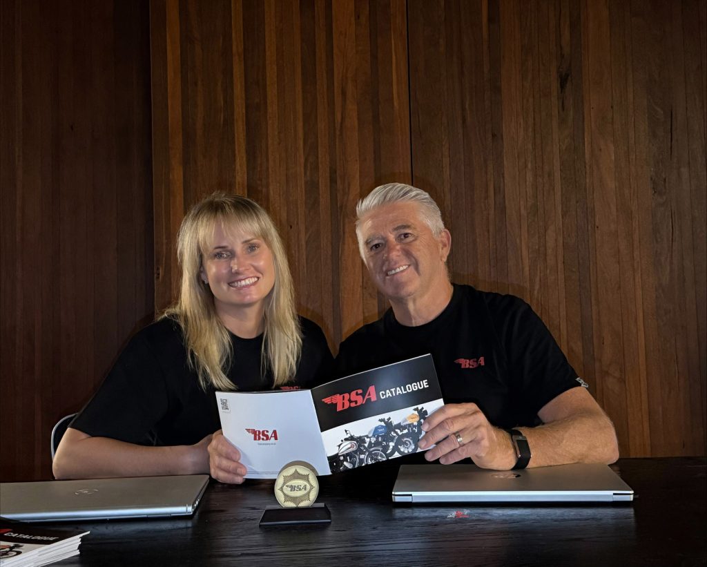 Leisk Moto Imports is a family affair, with Jeff joined by wife Liana.