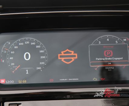 The 12.3-inch TFT integrates the digital gauges, ride modes and vehicle information in one display.