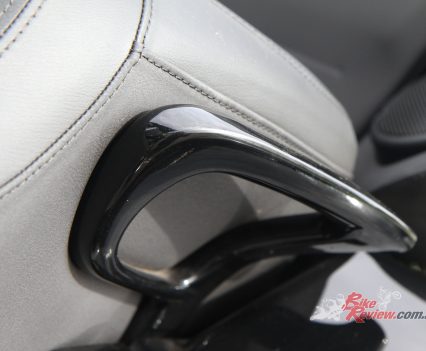 Substantial grab rails give the pillion a secure handhold on the road.
