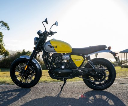 Cast wheels keep maintenance simple and help distinguish the Bantam from its 650 siblings.