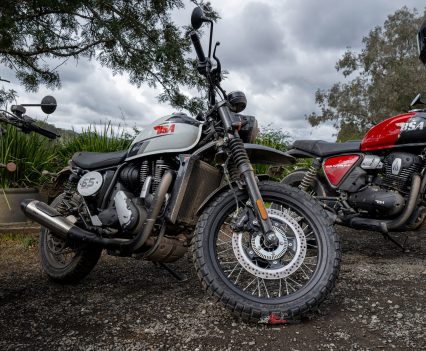 Shorter gearing gives the Scrambler a busier, more eager feel than the Gold Star.