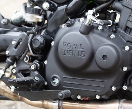 The 452cc Sherpa single produces 40.2hp at 8000rpm and 40Nm at 5500rpm.