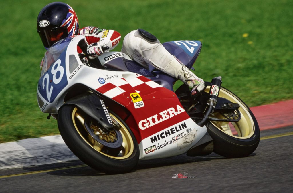 Cathcart exploiting the GFR250’s agility at Vallelunga, where its chassis proved the bike’s strongest suit.