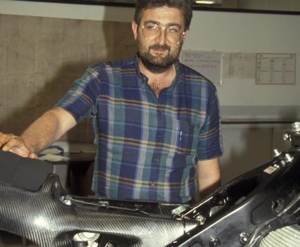 Martini with an early GFR250 prototype during the bike’s development program.