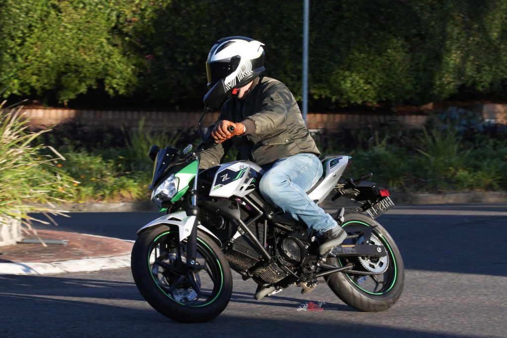 The light handling and responsive low-speed acceleration make it well suited to urban riding.