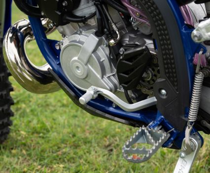 All six models feature six-speed gearboxes, with improved shifting on the two-strokes.