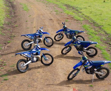 Sherco’s 2027 Factory Enduro range comprises three two-strokes and three four-strokes.